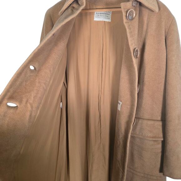 Vtg. Ed Behan Inc. Tween Shop 100% Cashmere Coat Women's Sz. 20 - XXL Tan - Picture 8 of 12